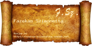 Fazekas Szimonetta névjegykártya